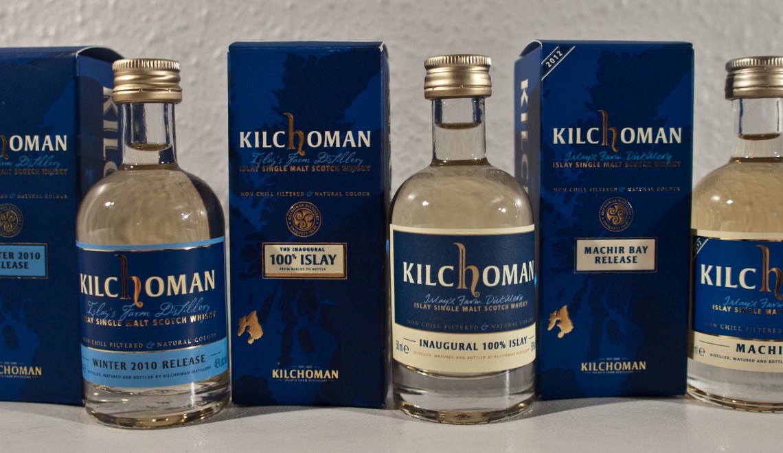 Kilchoman – Tre forskjellige samples (Winter 2010, Inaugural & Machir Bay)